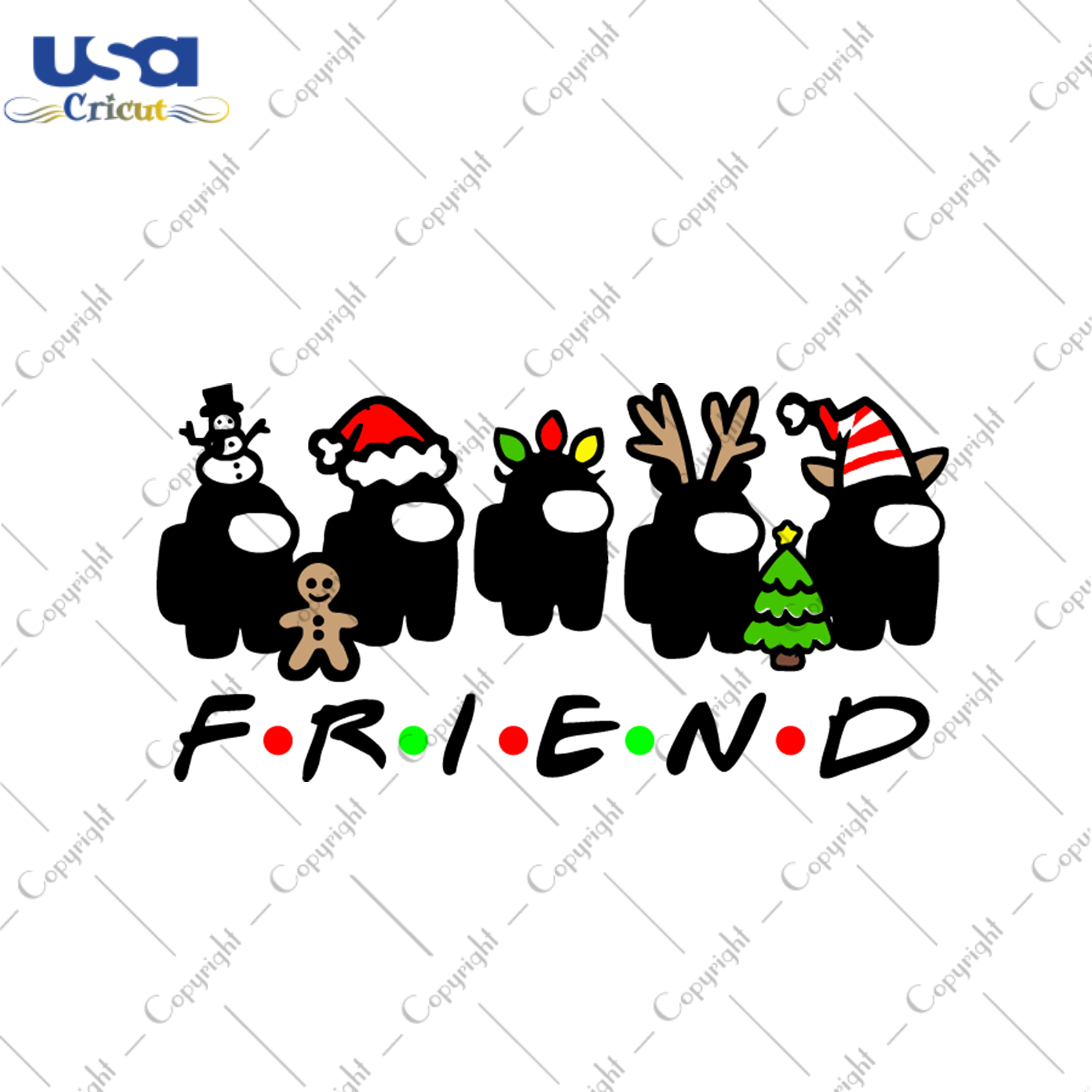 Among Us Christmas Friend Svg, Christmas Svg, Xmas Svg, Christmas Gift, Merry Christmas, Among Us Svg, Impostor Svg, Christmas Among Us, Friends Svg, Friends Gift, Among Us Gift - USA Cricut