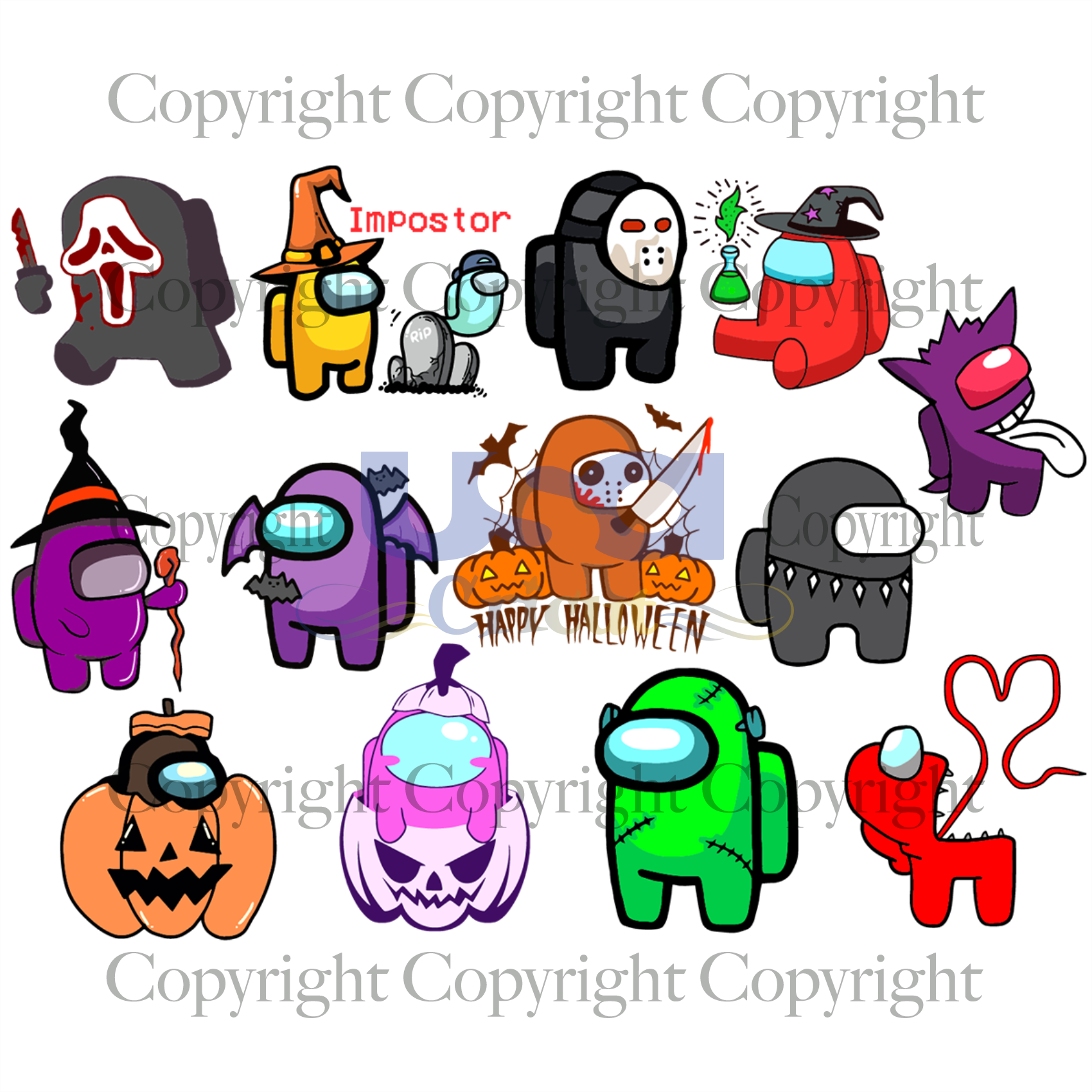 Among us halloween, Halloween Svg, SVG files for cricut instant download file - USA Cricut