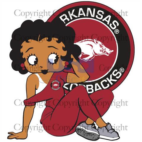 Arkansas Razorbacks Betty Boop, Sport Svg, Football Svg, Love Football, Logo Svg, Arkansas Razorbacks Svg, Printable Cricut & Silhouette Sublimation files Instant Download - USA Cricut