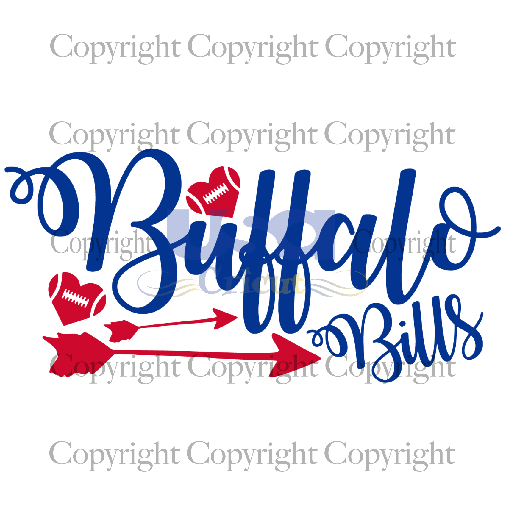 Arrow Heart Buffalo Bills Svg, Nfl League Svg, Nfl Svg, Sport Svg, Diy Crafts SVG Files For Cricut Instant Download File - USA Cricut