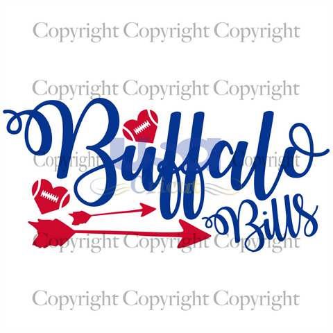 Arrow Heart Buffalo Bills Svg, Nfl League Svg, Nfl Svg, Sport Svg, Diy Crafts SVG Files For Cricut Instant Download File - USA Cricut