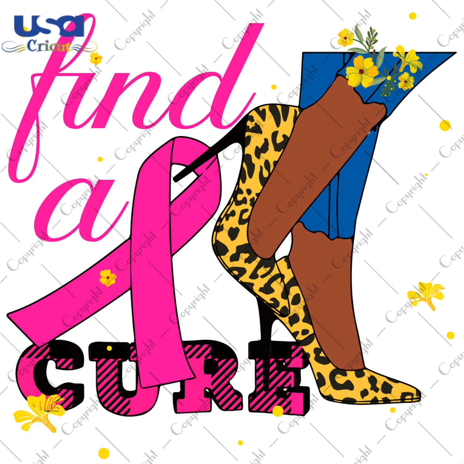 Find A Cure Diy Crafts Svg Files For Cricut, Silhouette Sublimation Files - USA Cricut