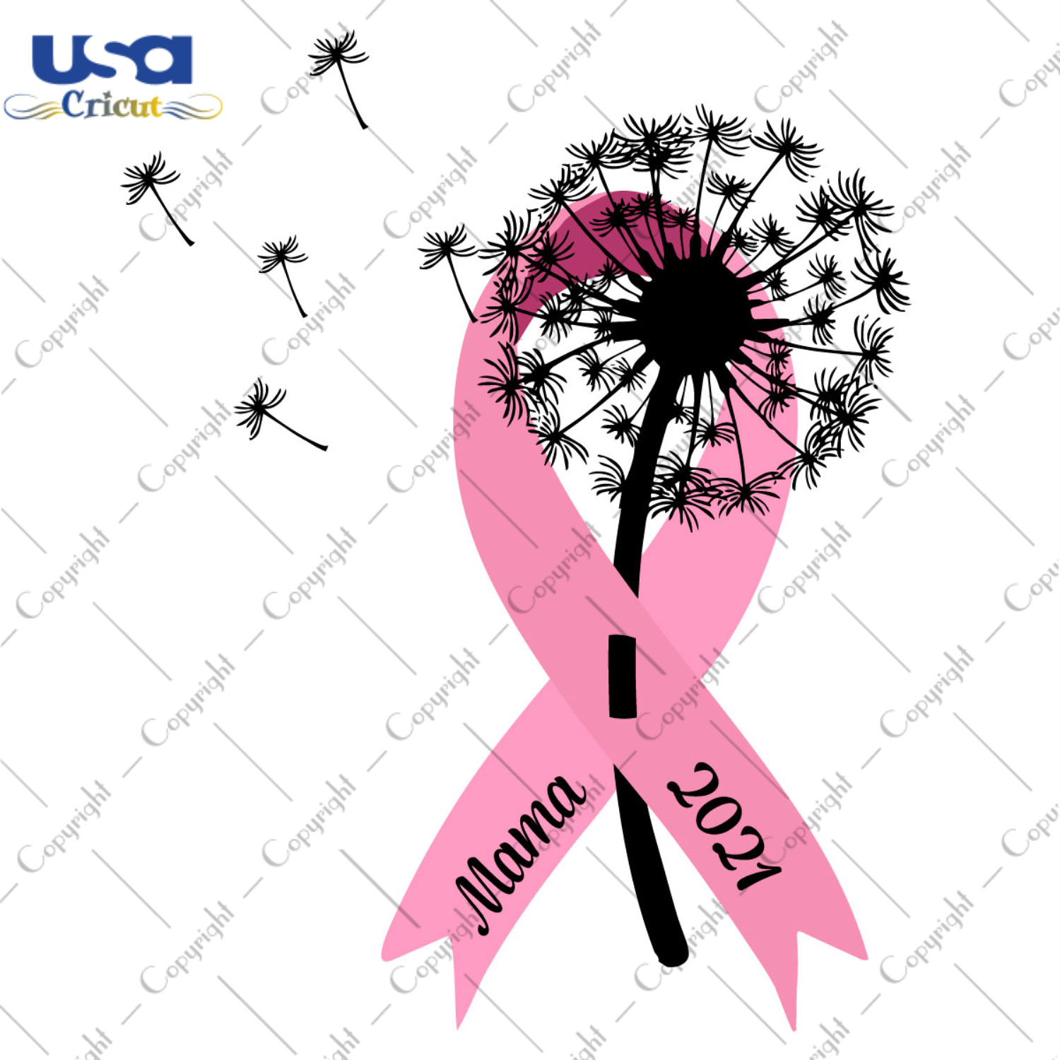 Mama Dandelion Breast Cancer 2021 Diy Crafts Svg Files For Cricut, Silhouette Sublimation Files - USA Cricut