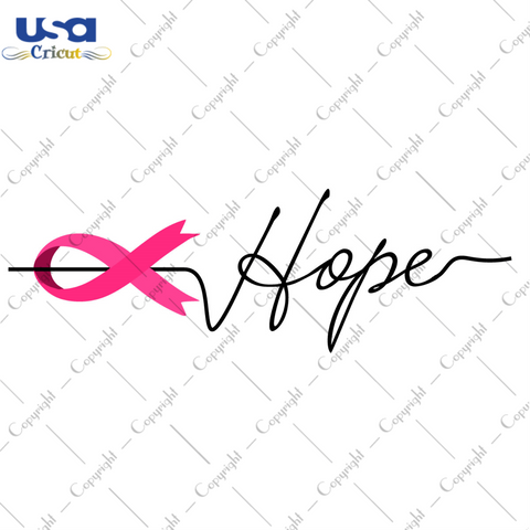 Hope Breast Cancer Awareness Ribbon Diy Crafts Svg Files For Cricut, Silhouette Sublimation Files - USA Cricut