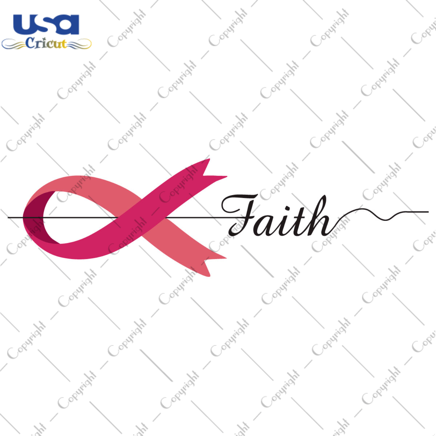 Faith Breast Cancer Awareness Ribbon Diy Crafts Svg Files For Cricut, Silhouette Sublimation Files - USA Cricut