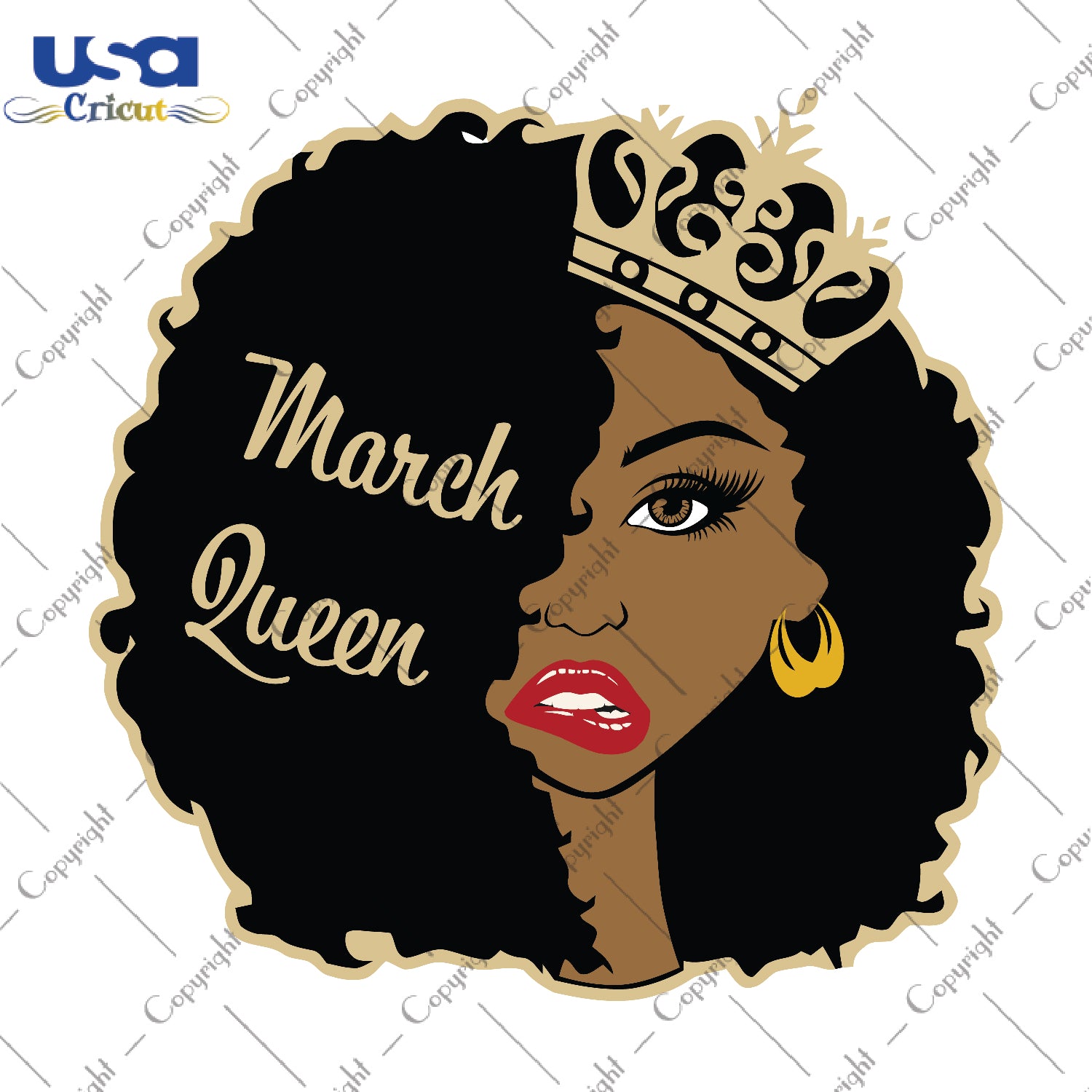 March Queen Birthday Gifts, Shirt For Birthday Queen Svg File Diy Crafts Svg Files For Cricut, Silhouette Sublimation Files - USA Cricut