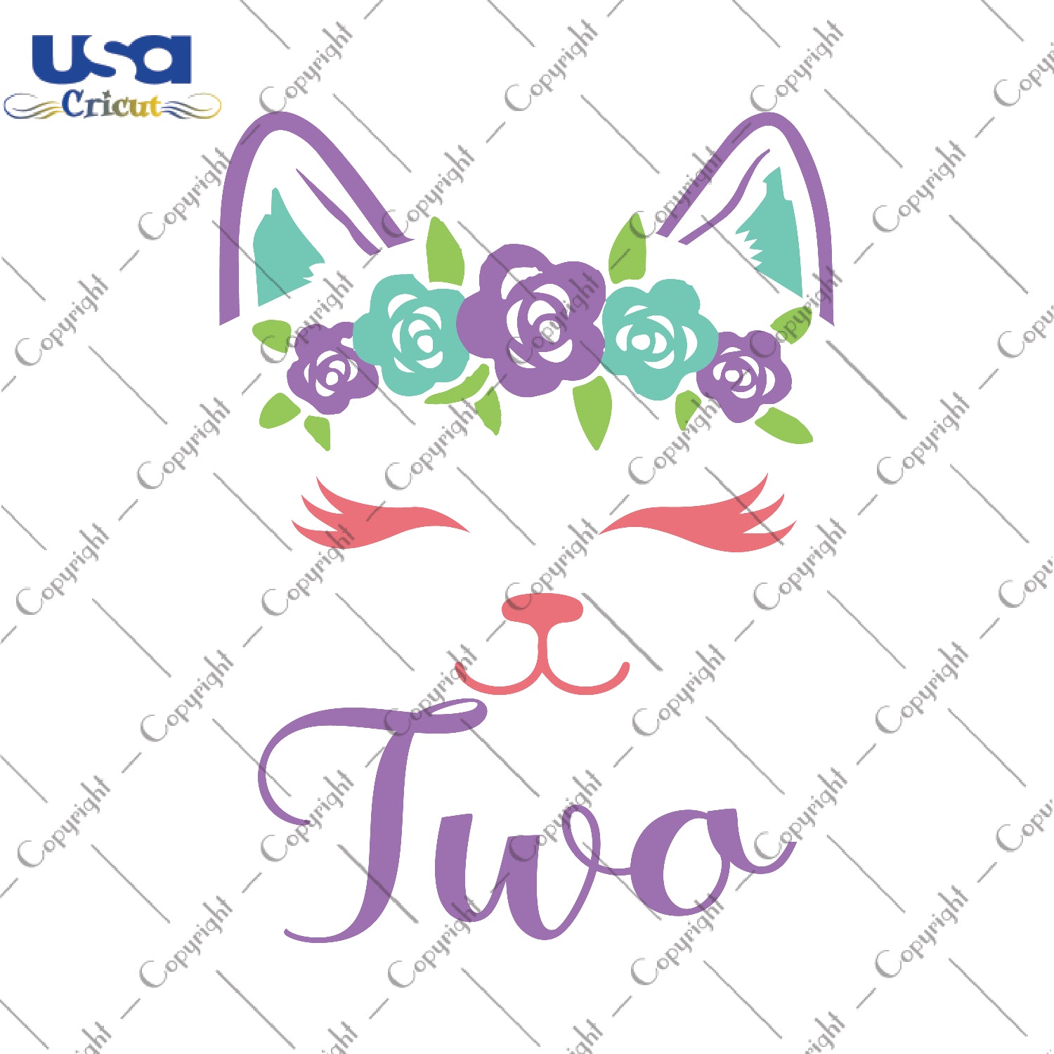 Two Birthday Cat Gifts, Shirt For Birthday Kids Svg File Diy Crafts Svg Files For Cricut, Silhouette Sublimation File - USA Cricut