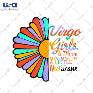 Virgo Girls Are Sunshine Birthday Gift Diy Crafts Svg Files For Cricut, Silhouette Sublimation Files - USA Cricut