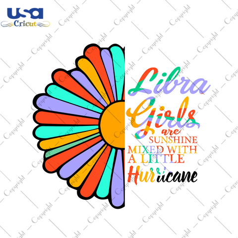 Libra Girls Are Sunshine Birthday Gift Diy Crafts Svg Files For Cricut, Silhouette Sublimation Files - USA Cricut