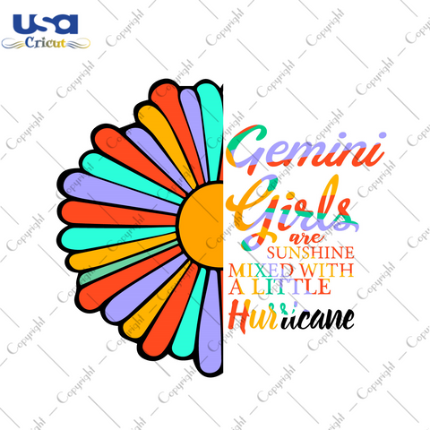 Gemini Girls Are Sunshine Birthday Gift Diy Crafts Svg Files For Cricut, Silhouette Sublimation Files - USA Cricut