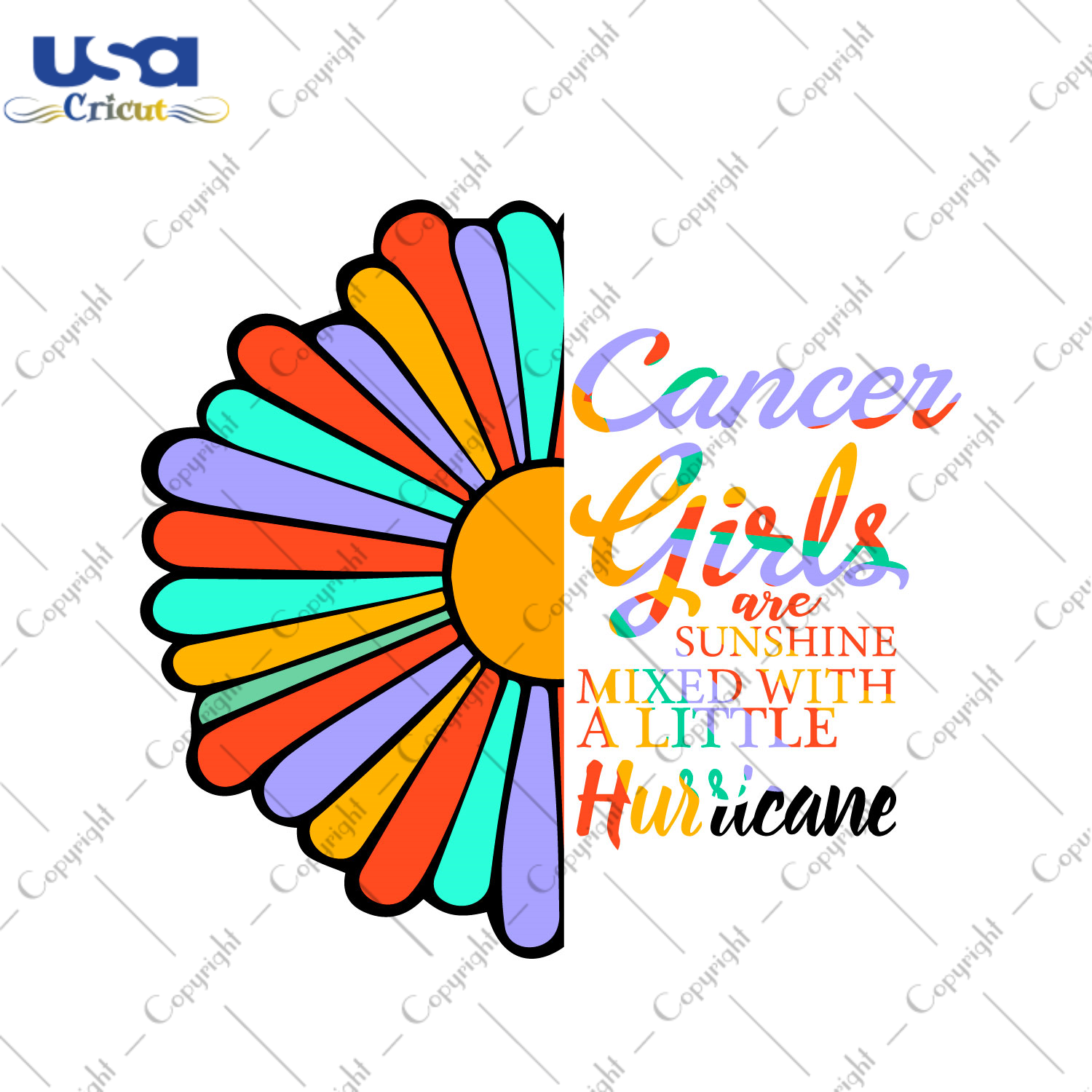 Cancer Girls Are Sunshine Birthday Gift Diy Crafts Svg Files For Cricut, Silhouette Sublimation Files - USA Cricut