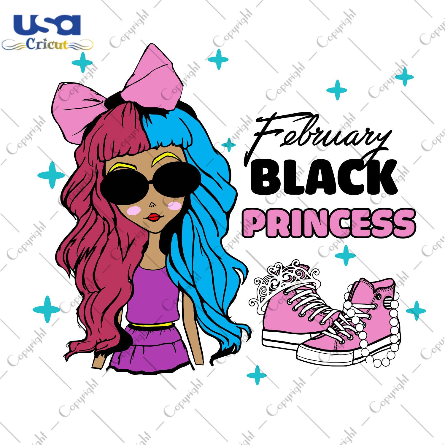 February Black Princess Birthday Gifts, Shirt For Birthday Svg File Diy Crafts Svg Files For Cricut, Silhouette Sublimation Files - USA Cricut