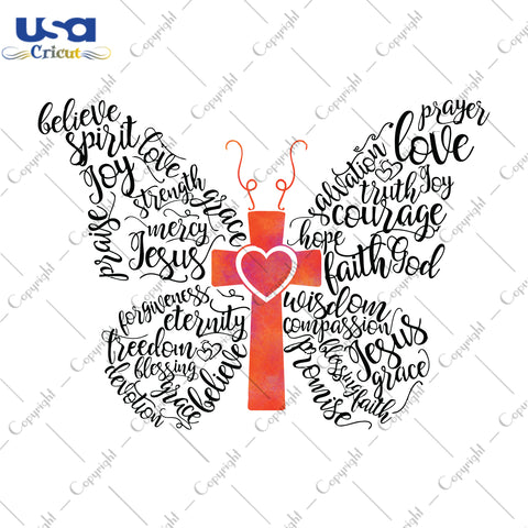 Butterfly Merry Christmas Gifts, Shirt For Christmas Svg File Diy Crafts Svg Files For Cricut, Silhouette Sublimation Files - USA Cricut