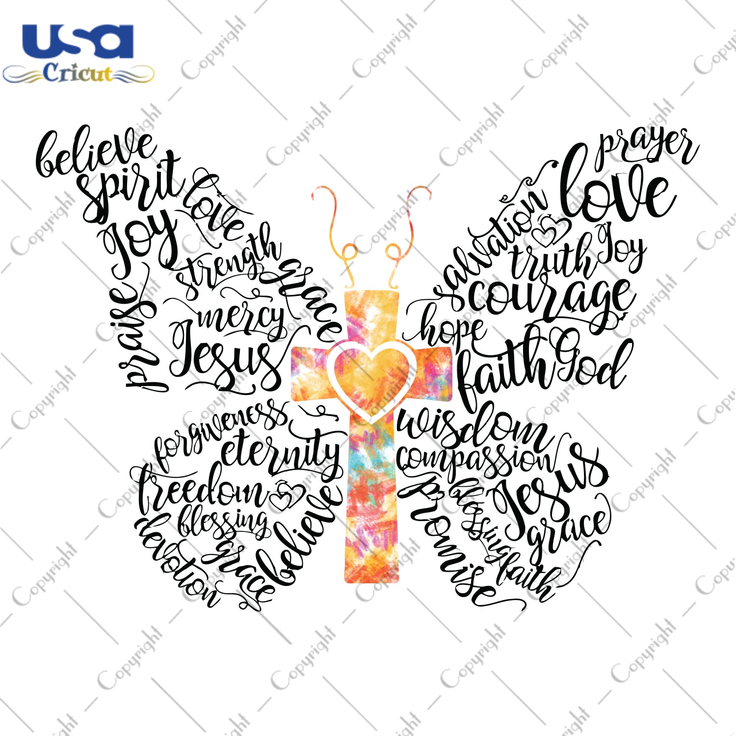 Butterfly Words Christmas Gifts, Shirt For Christmas Svg File Diy Crafts Svg Files For Cricut, Silhouette Sublimation Files - USA Cricut