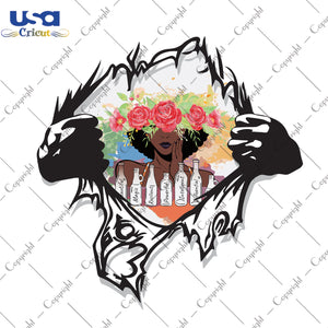 Black Girl Flower Gifts, Shirt For Black Girl Svg File Diy Crafts Svg Files For Cricut, Silhouette Sublimation Files - USA Cricut