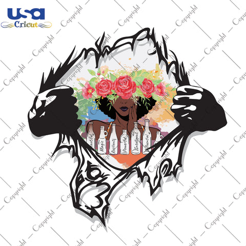 Black Girl Flower Gifts, Shirt For Black Girl Svg File Diy Crafts Svg Files For Cricut, Silhouette Sublimation Files - USA Cricut