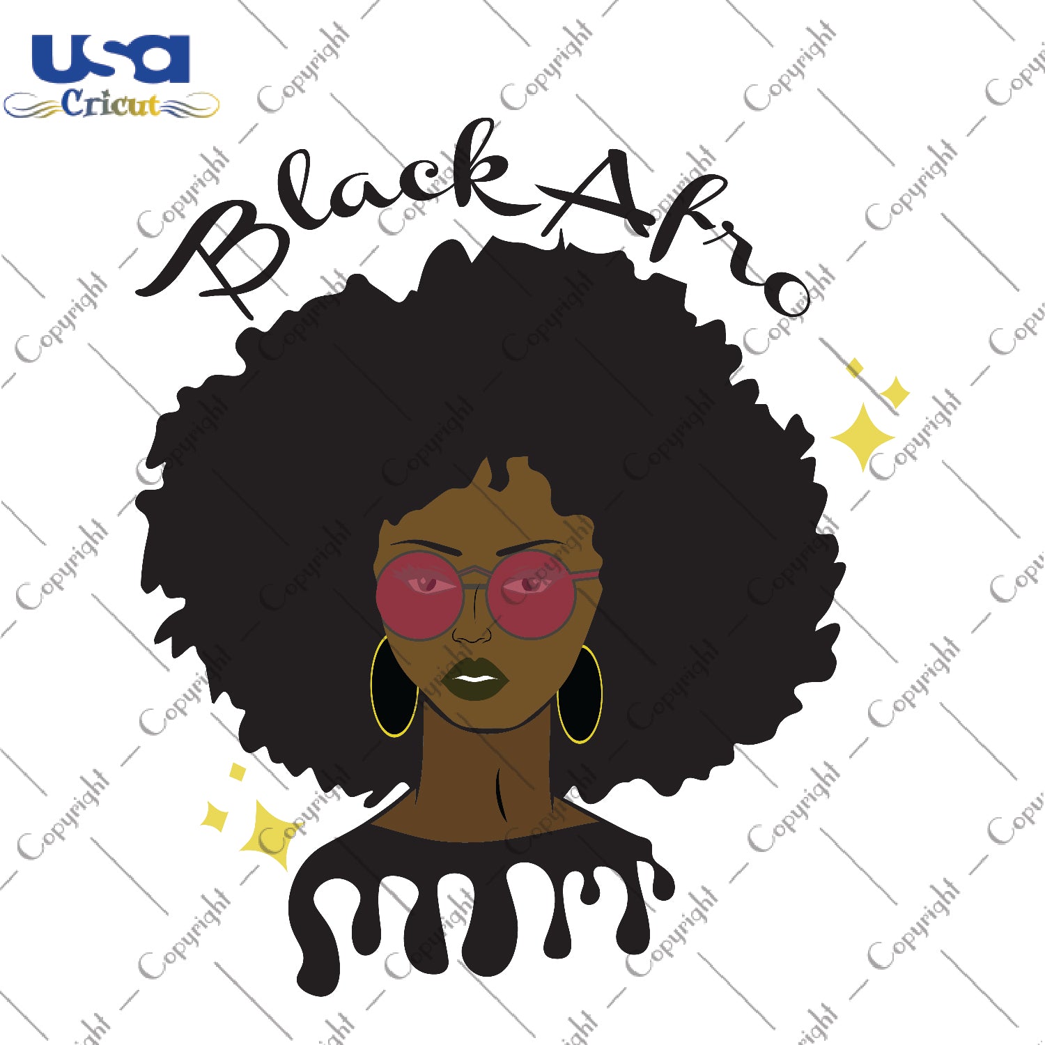 Black Afro Black Girl Gifts, Shirt For Black Girl Svg File Diy Crafts Svg Files For Cricut, Silhouette Sublimation Files - USA Cricut