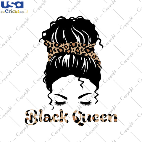 Black Queen Leopard Pattern Gifts, Shirt For Black Girl Svg File Diy Crafts Svg Files For Cricut, Silhouette Sublimation Files - USA Cricut