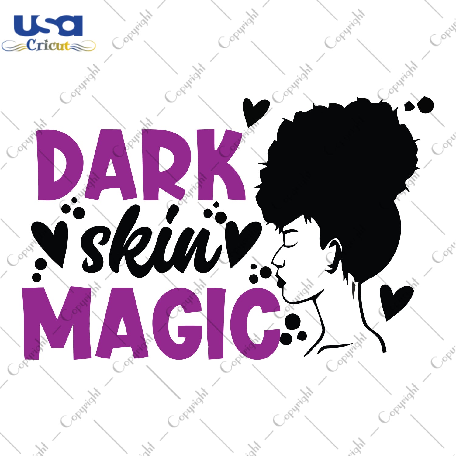 Dark Skin Magic Black Girl Gifts, Shirt For Black Girl Svg File Diy Crafts Svg Files For Cricut, Silhouette Sublimation Files - USA Cricut