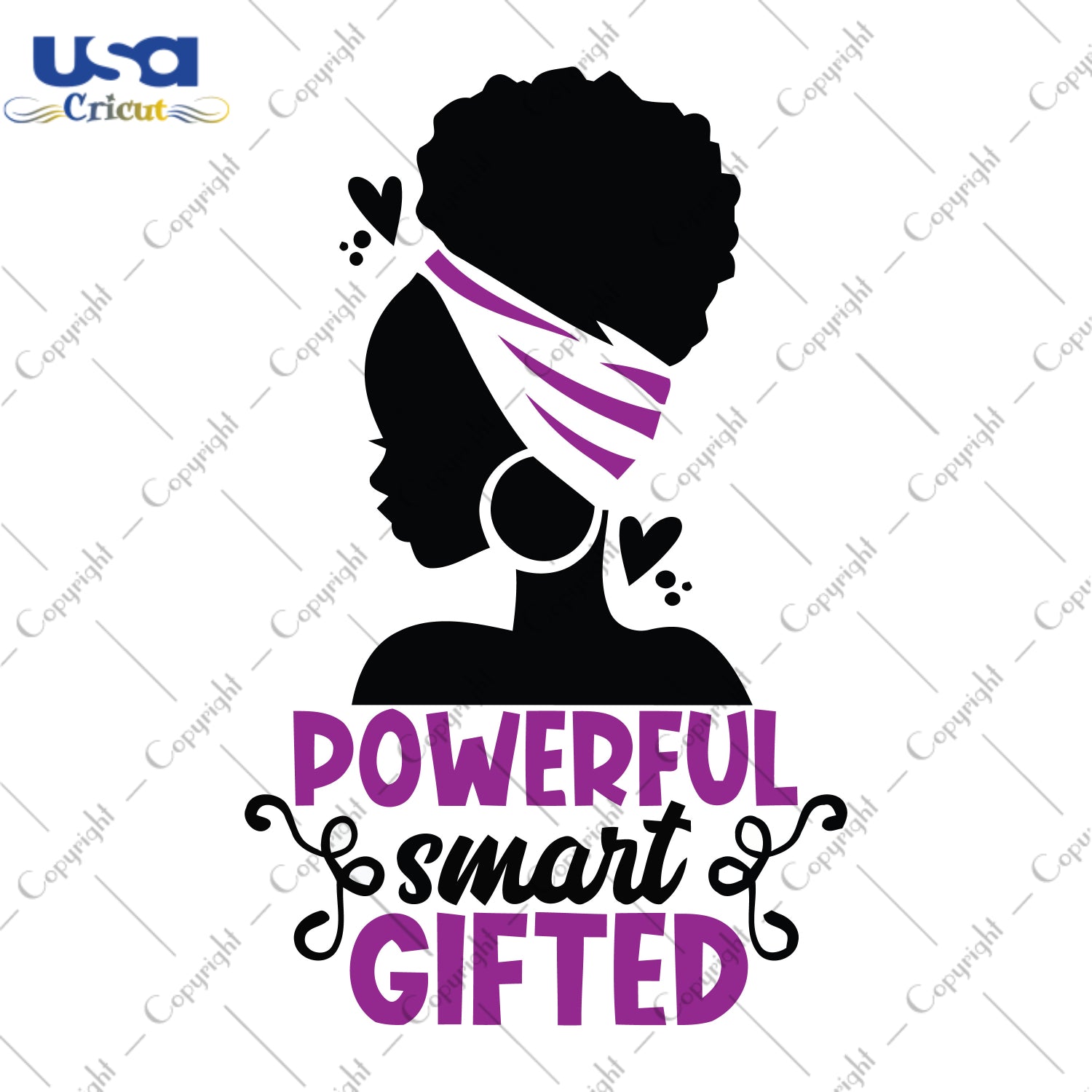 Powerful Smart Gifted Black Girl Gifts, Shirt For Black Girl Svg File Diy Crafts Svg Files For Cricut, Silhouette Sublimation Files - USA Cricut