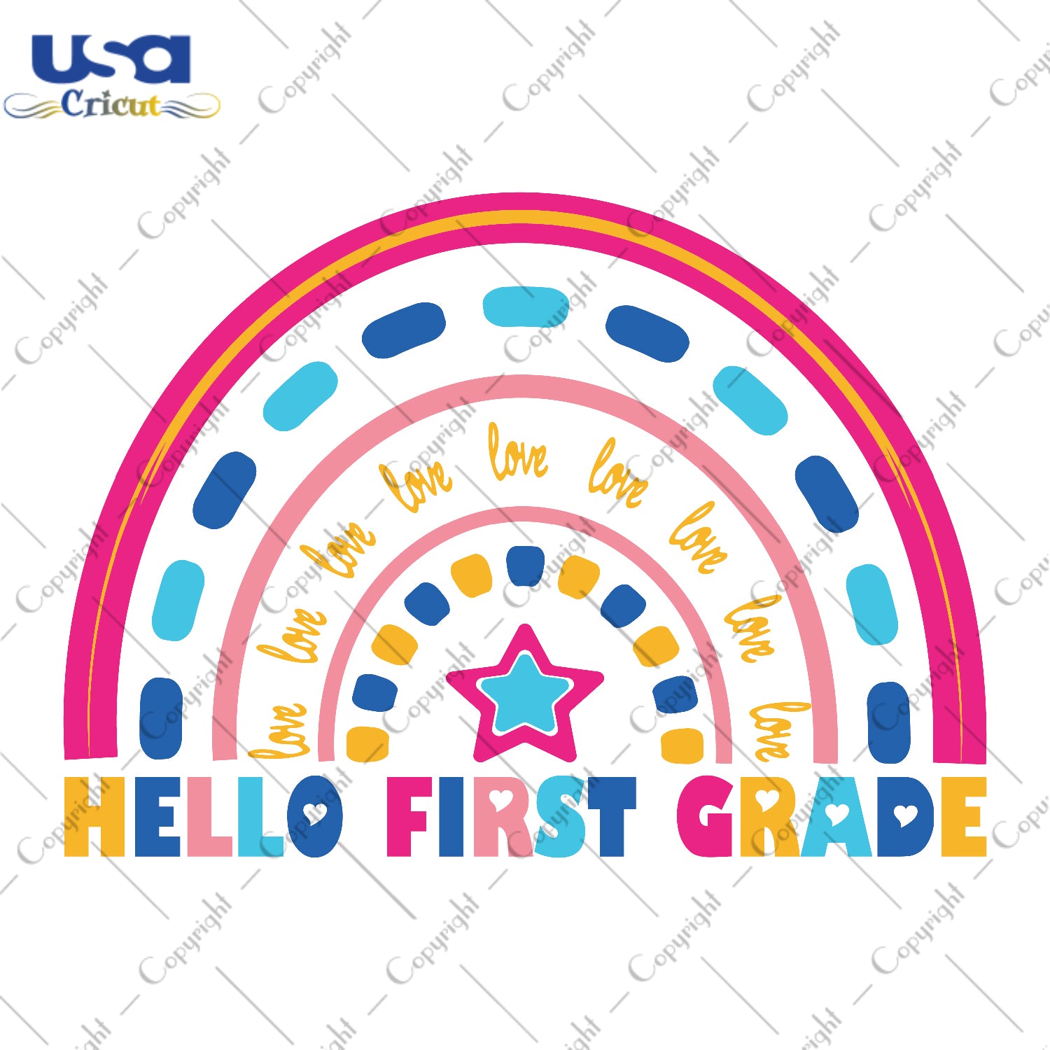 Hello First Grade Back To School Gifts, Shirt For Kids Svg File Diy Crafts Svg Files For Cricut, Silhouette Sublimation Files - USA Cricut