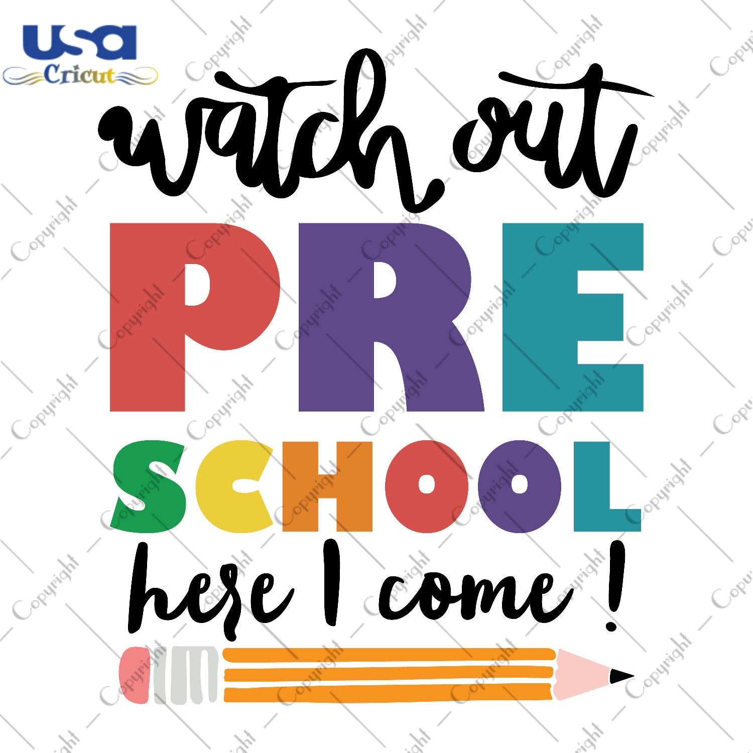 Watch Out Preschool Here I Come Back To School Gifts, Shirt For Kids Svg File Diy Crafts Svg Files For Cricut, Silhouette Sublimation Files - USA Cricut