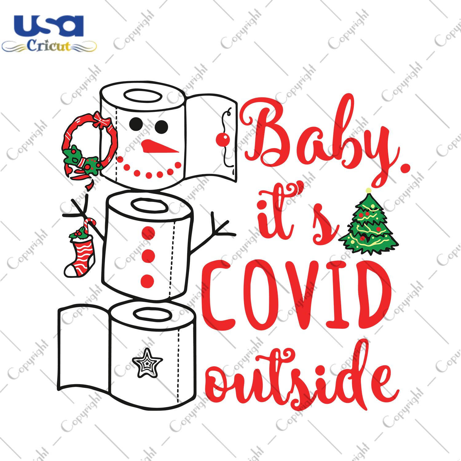 Baby Its Covid Outside Svg, Christmas Svg, Xmas Svg, Merry Christmas, Christmas Gift, Quarantine Svg, Social Distance, Covid Svg, Its Covid Outside, Snowman, Toilet Paper Snowman, Toiet Paper