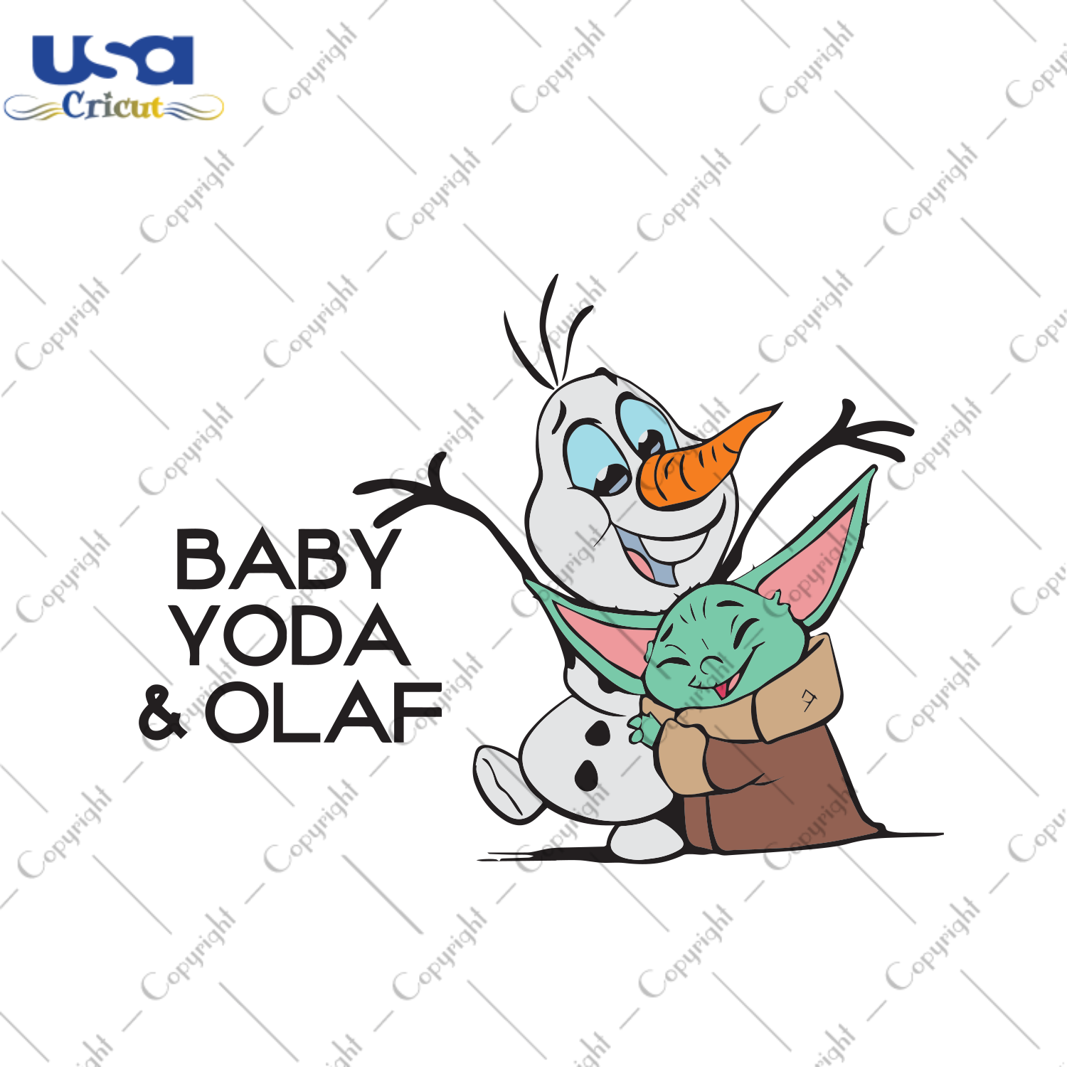 Baby Yoda and Olaf Trending Gift Diy Crafts Svg Files For Cricut, Silhouette Sublimation Files