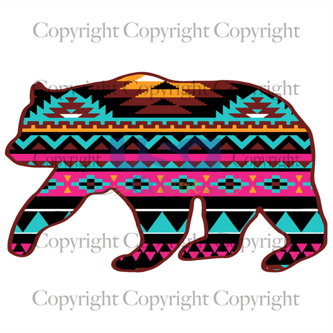 Bear Tribal, Trending Svg, Bear Svg, Hand Drawn Aztec, Cricut & Silhouette Sublimation Instant Download File - USA Cricut