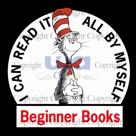 Beginner Books, Dr. Seuss Svg, I Can Read It All By Myself, Cricut & Silhouette Sublimation Instant Download File - USA Cricut