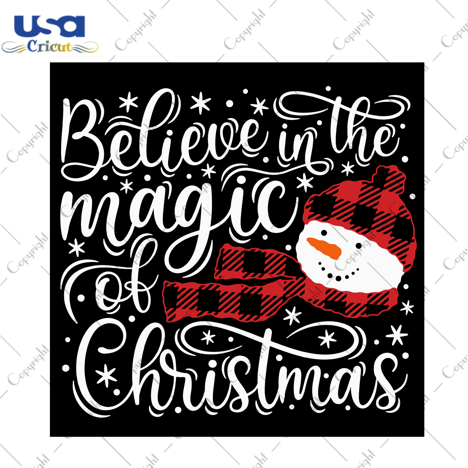 Believe In The Magic Of Christmas Svg, Christmas Svg, Xmas Svg, Merry Christmas, Christmas Gift, Christmas Magic, Believe Svg, Believing, Christmas Believe, Magic Svg, Snowman, Plaid Snowman 