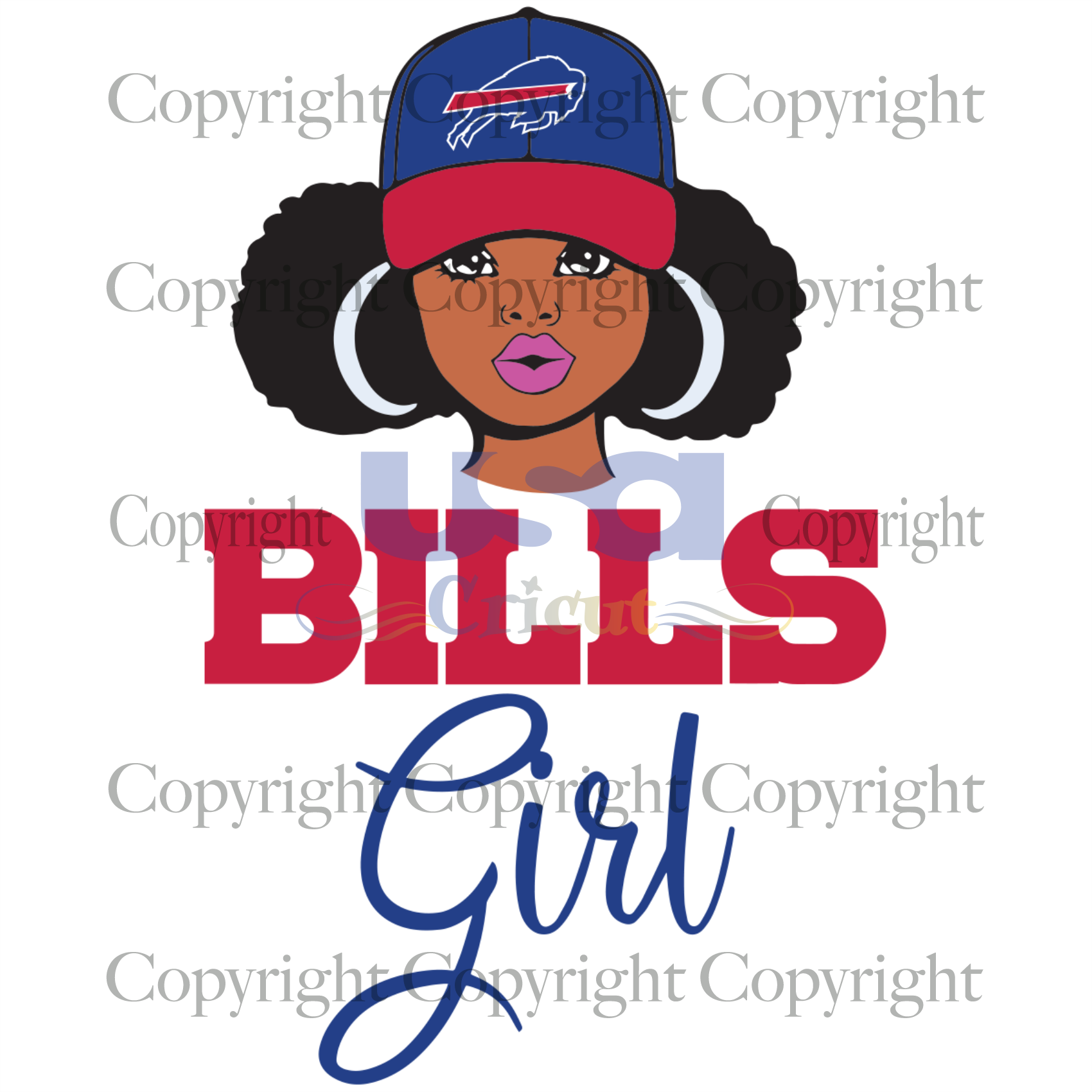 Bills Girl Svg, Black Girl Svg, Buffalo Bills Girl, Diy Crafts SVG Files For Cricut Instant Download File - USA Cricut