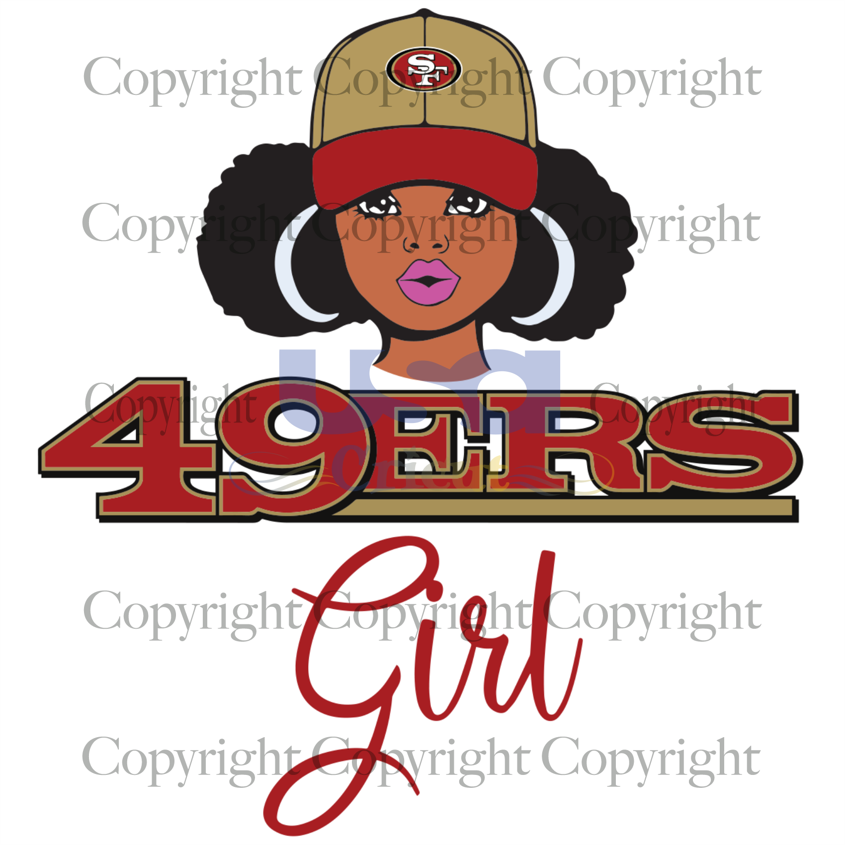 Black Girl 49ers Svg, Black Girl Svg, Black Woman, San Francisco 49ers Girl svg, Diy Crafts SVG Files For Cricut Instant Download File - USA Cricut