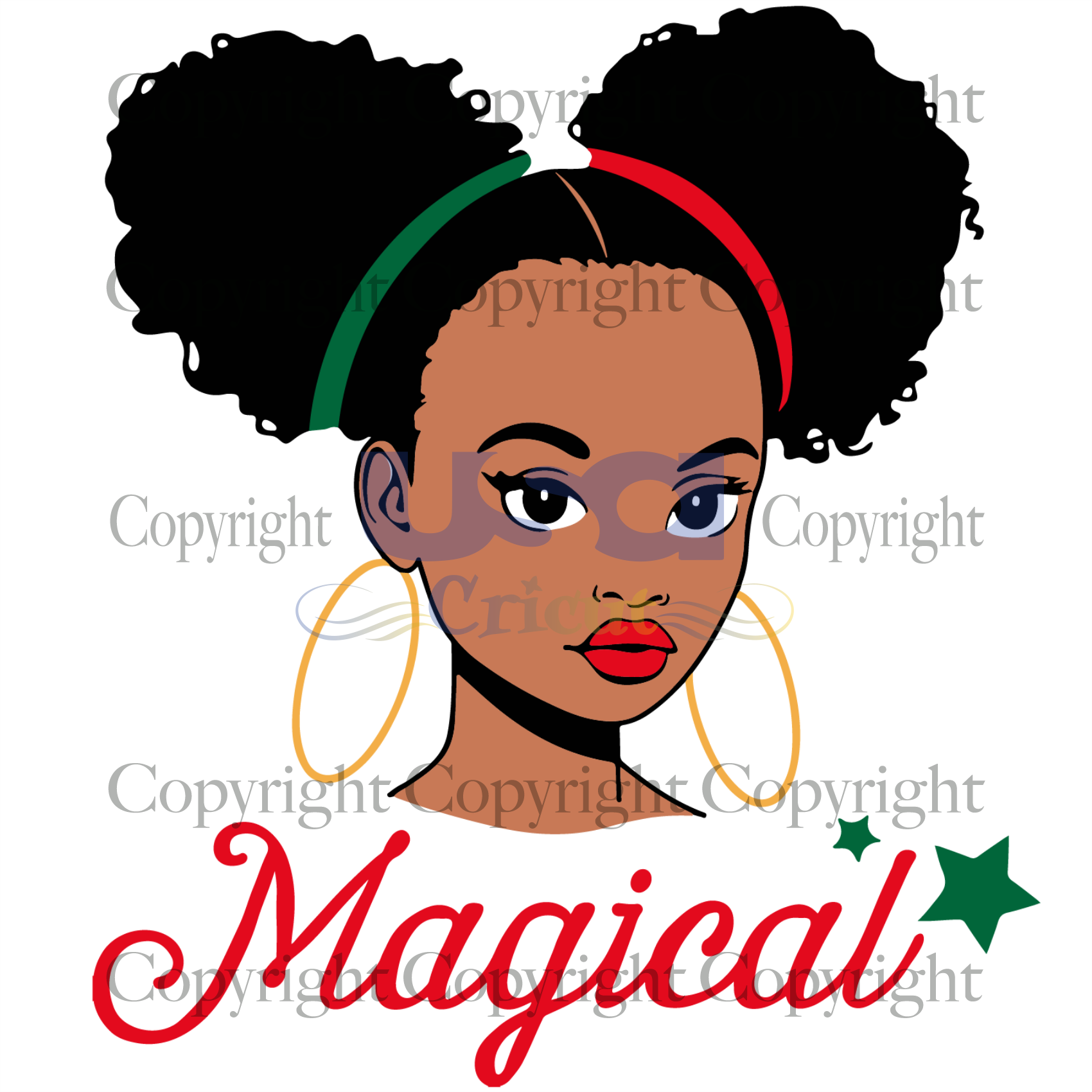 Black Girl Magical, Black Girl Svg, Black Magic Girl, SVG files for cricut Instant Download Version - USA Cricut