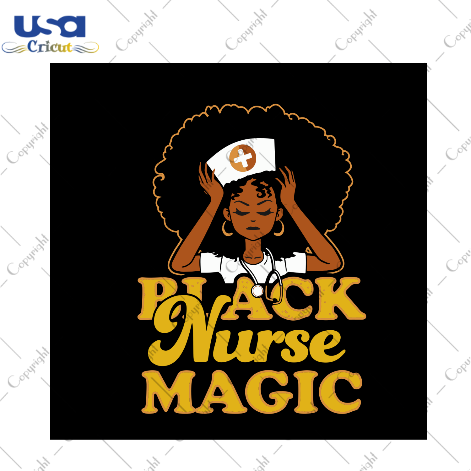 Black Nurse Magic Black Girl Gift Diy Crafts Svg Files For Cricut, Silhouette Sublimation Files