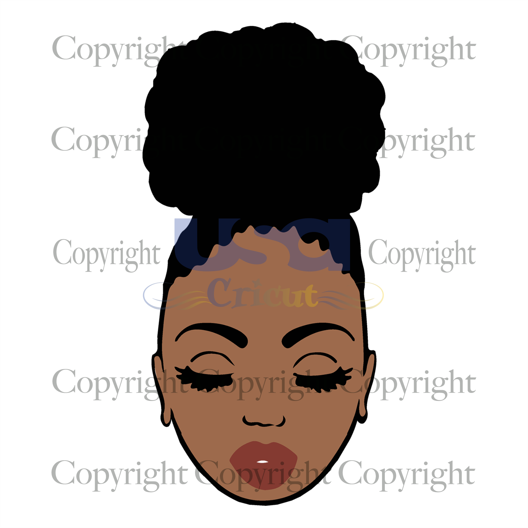 Black Woman Messy Bun, Black Girl Magic, Messy Bun,Printable Cricut & Silhouette Sublimation files Instant Download - USA Cricut