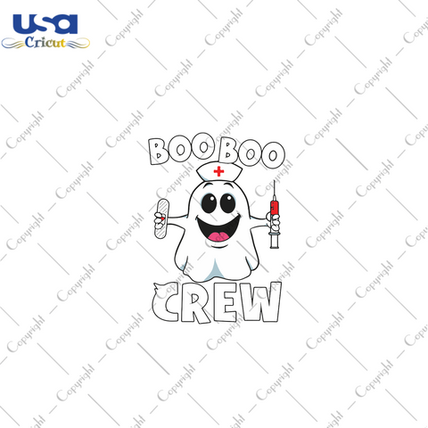 Boo Boo Crew, Halloween Svg, Halloween Gift, Halloween Shirt, Halloween Day, Gift For Halloween, Blood Bag Svg, Boo Svg, Boo Nures, Cute Boo - USA Cricut