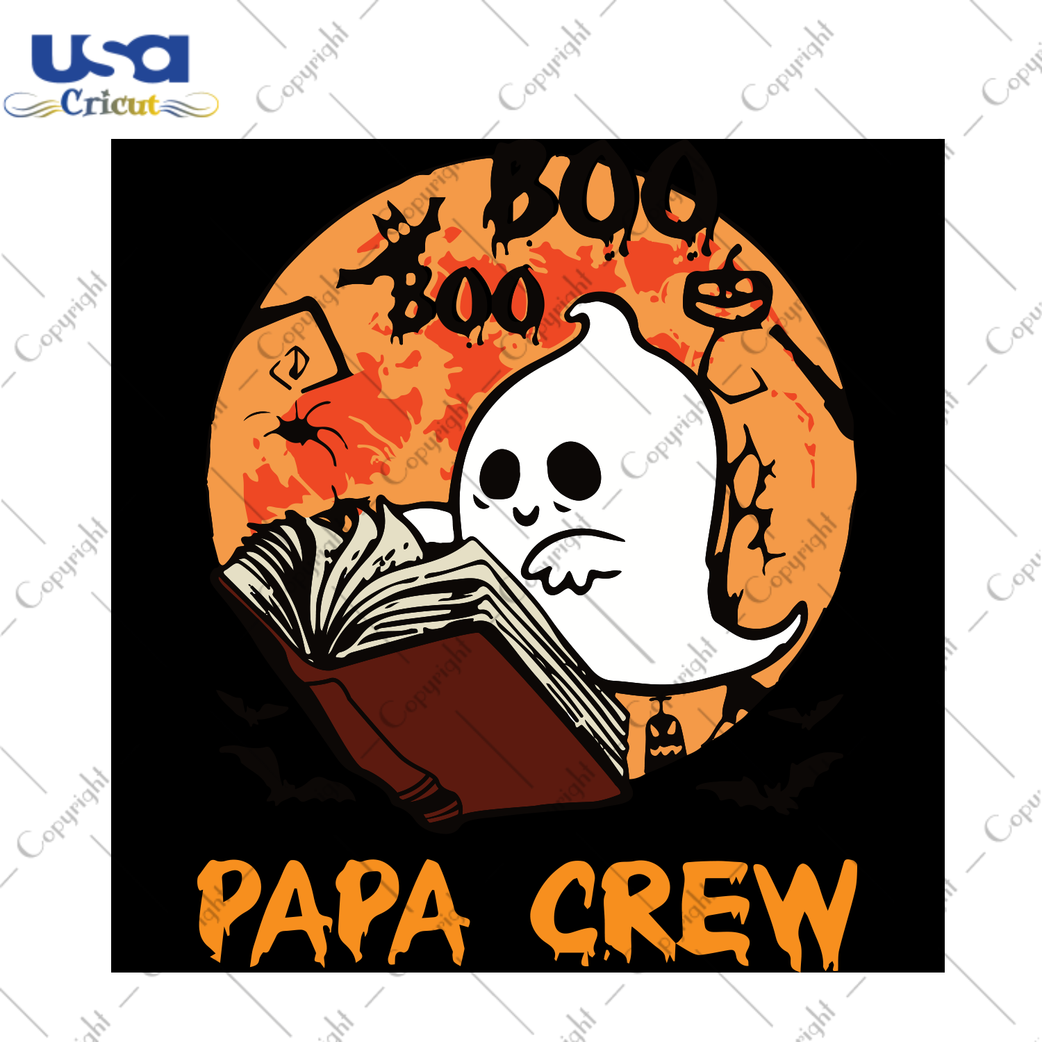 Boo Boo Papa Crew, Halloween Svg, Halloween Design, Halloween Gift, Halloween Shirt, Happy Halloween, Boo Svg, Boo Crew Svg, Cute Boo, Funny Boo, Baby Boo, Book Svg, Pumpkin Svg - USA Cricut