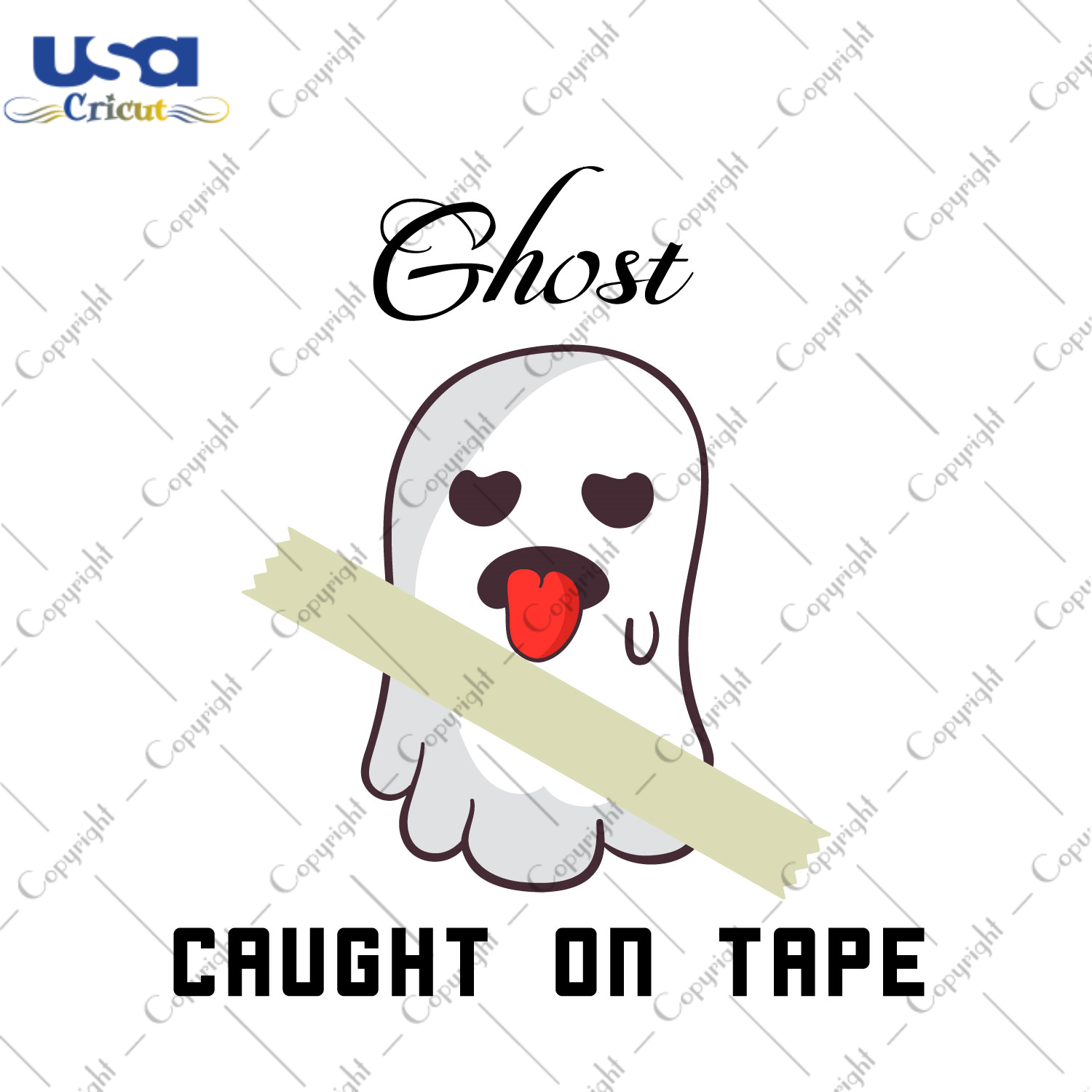 Boo Svg, Ghost Caught On Tape Diy Crafts Svg Files For Cricut, Silhouette Sublimation Files - USA Cricut