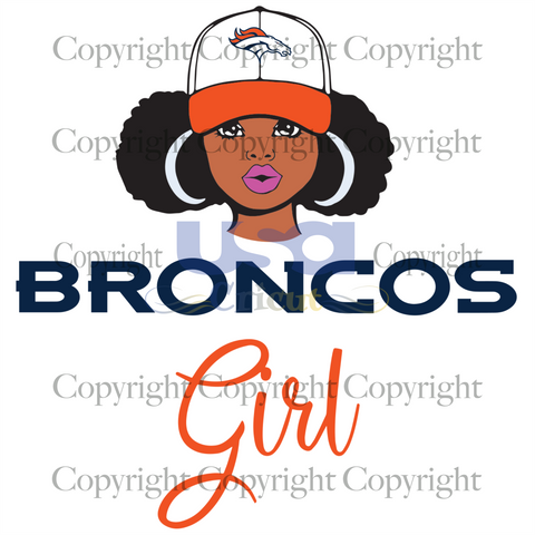 Broncos Girl Svg, Black Girl Svg, Black Woman, Denver Broncos Girl, Diy Crafts SVG Files For Cricut Instant Download File - USA Cricut