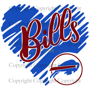 Buffalo Bills Heart Svg, Sport Svg, Buffalo Football Gift Svg, Nfl svg, Diy Crafts SVG Files For Cricut Instant Download File - USA Cricut