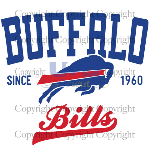 Buffalo Bills Since 1960 Svg, Sport Svg, Nfl Svg, Football Svg, Buffalo Bills Logo Svg, Diy Crafts SVG Files For Cricut Instant Download File - USA Cricut