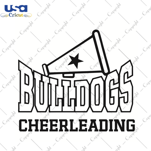 Bulldogs Cheerleading Sport Gift Diy Crafts Svg Files For Cricut, Silhouette Sublimation Files