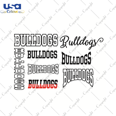 Bulldogs Mascot Sport Gift Diy Crafts Svg Files For Cricut, Silhouette Sublimation Files