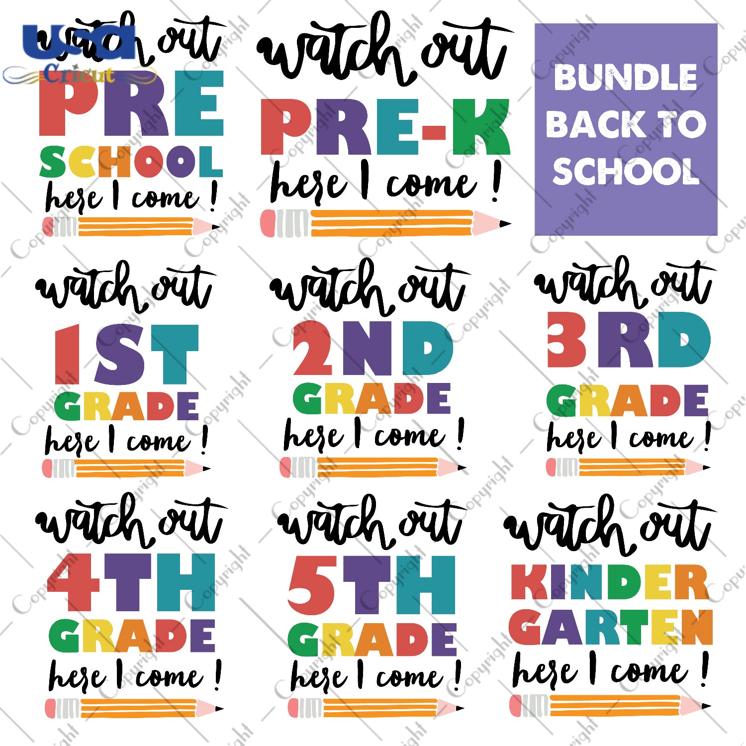 Watch Out Bundle Back To School Gifts, Shirt For Kids Svg File Diy Crafts Svg Files For Cricut, Silhouette Sublimation Files - USA Cricut