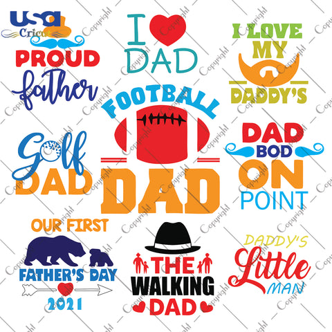 Bundle Daddy Svg, Father's Day, Football Dad,Diy Crafts SVG Files For Cricut Instant Download File - USA Cricut