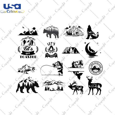 Wilderness SVG Bundle Images Diy Crafts Svg Files For Cricut, Silhouette Sublimation Files