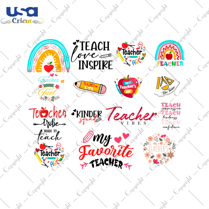 Teacher Bundle SVG Images Diy Crafts Svg Files For Cricut, Silhouette Sublimation Files