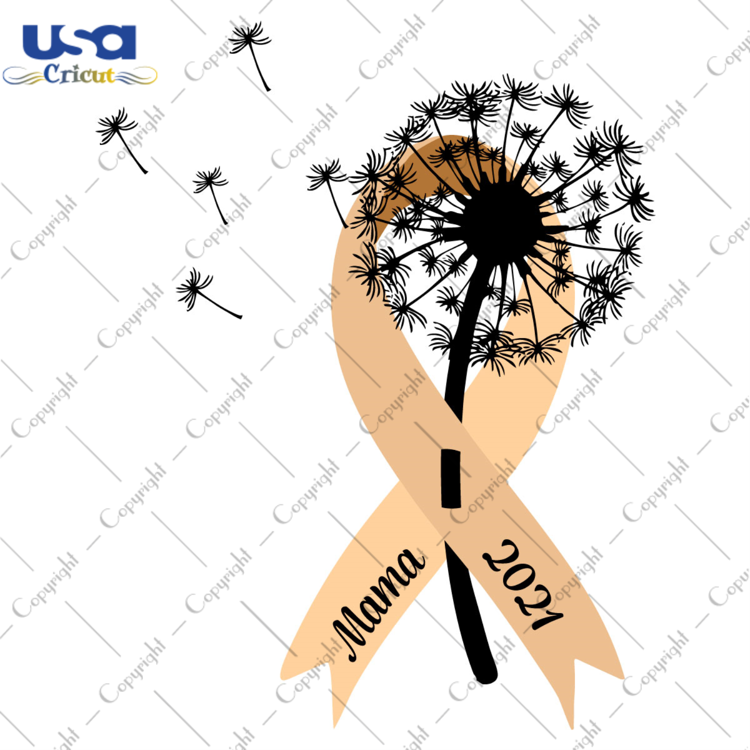 Mama Dandelion Uterline Cancer 2021 Diy Crafts Svg Files For Cricut, Silhouette Sublimation Files - USA Cricut