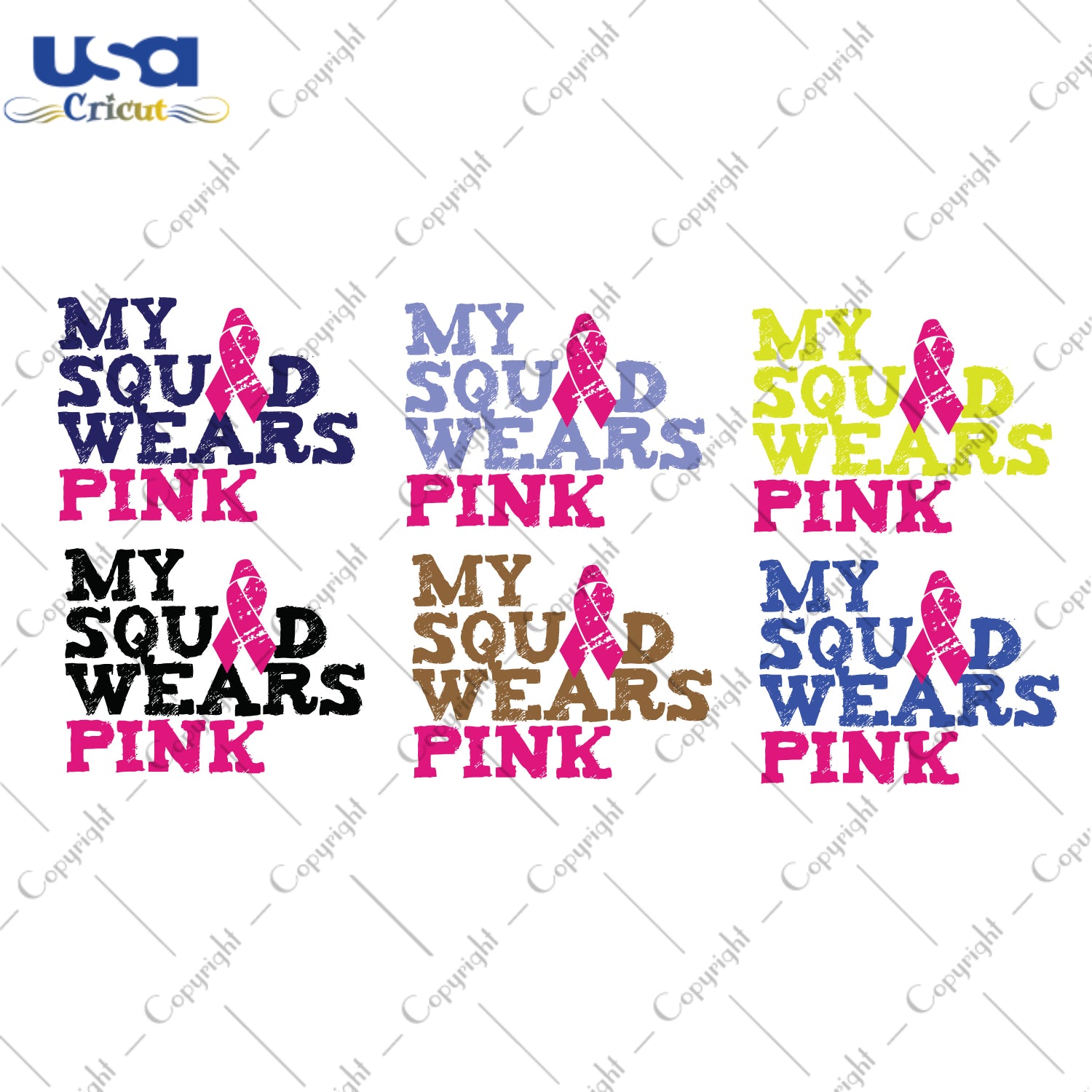 My Squad Wears Pink Bundle Breast Cancer Gifts, Shirt For Women Svg File Diy Crafts Svg Files For Cricut, Silhouette Sublimation Files - USA Cricut